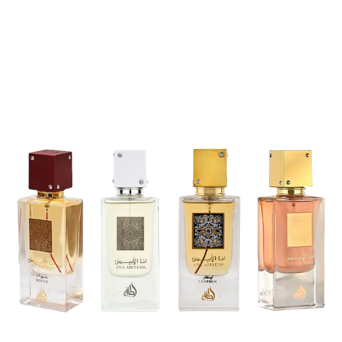 Lattafa Ana Abiyedh Rouge Poudree Leather Bundle Set