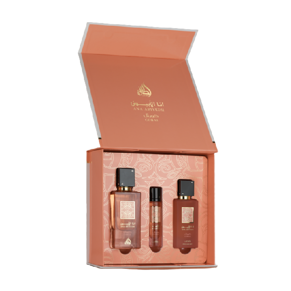 Lattafa Ana Abiyedh Coral Gift Set