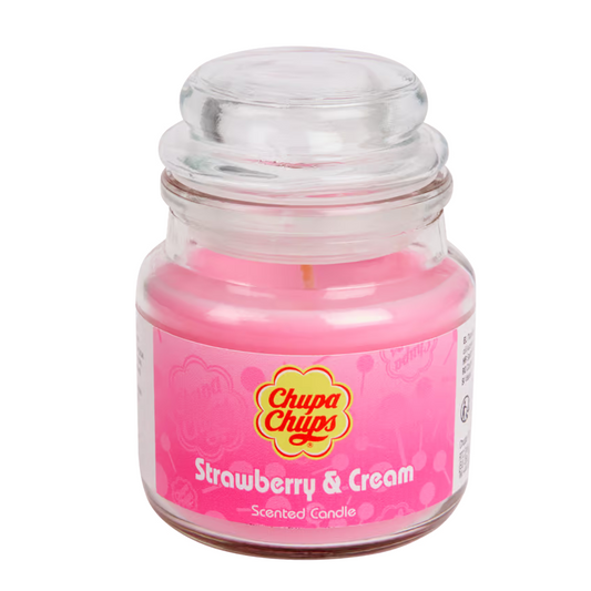 Chupa Chups Strawberry & Cream Scented Candle Geurkaars