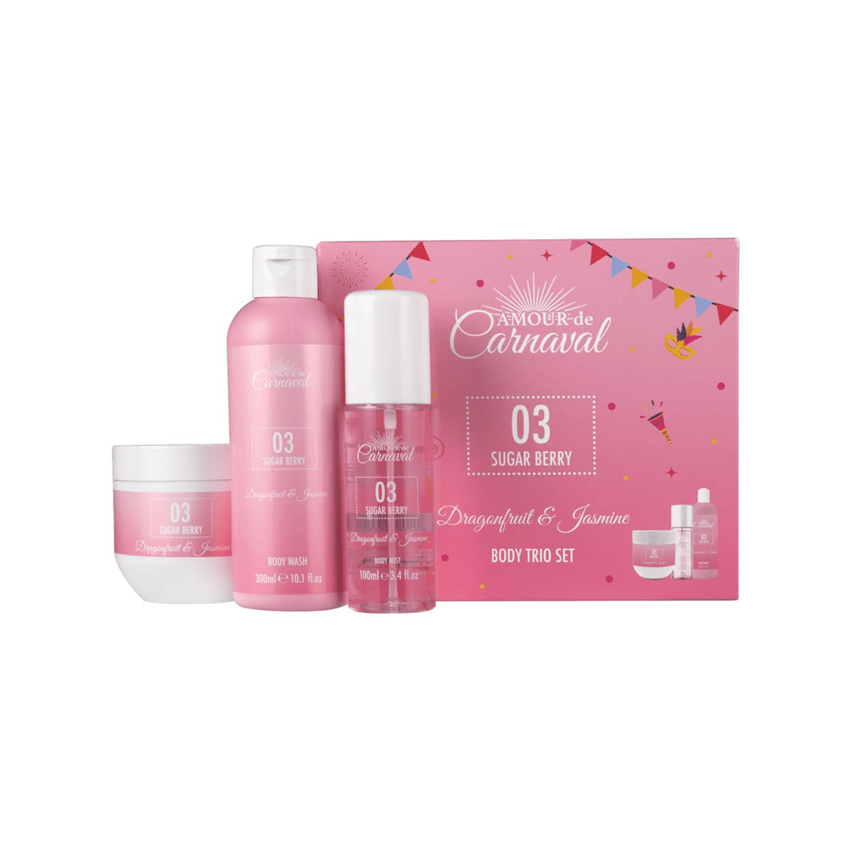 Amour de Carnaval Sugar Berry Body Trio Gift Set