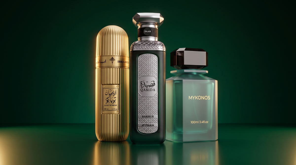 Arabian Perfumes Gold Green Hero Banner