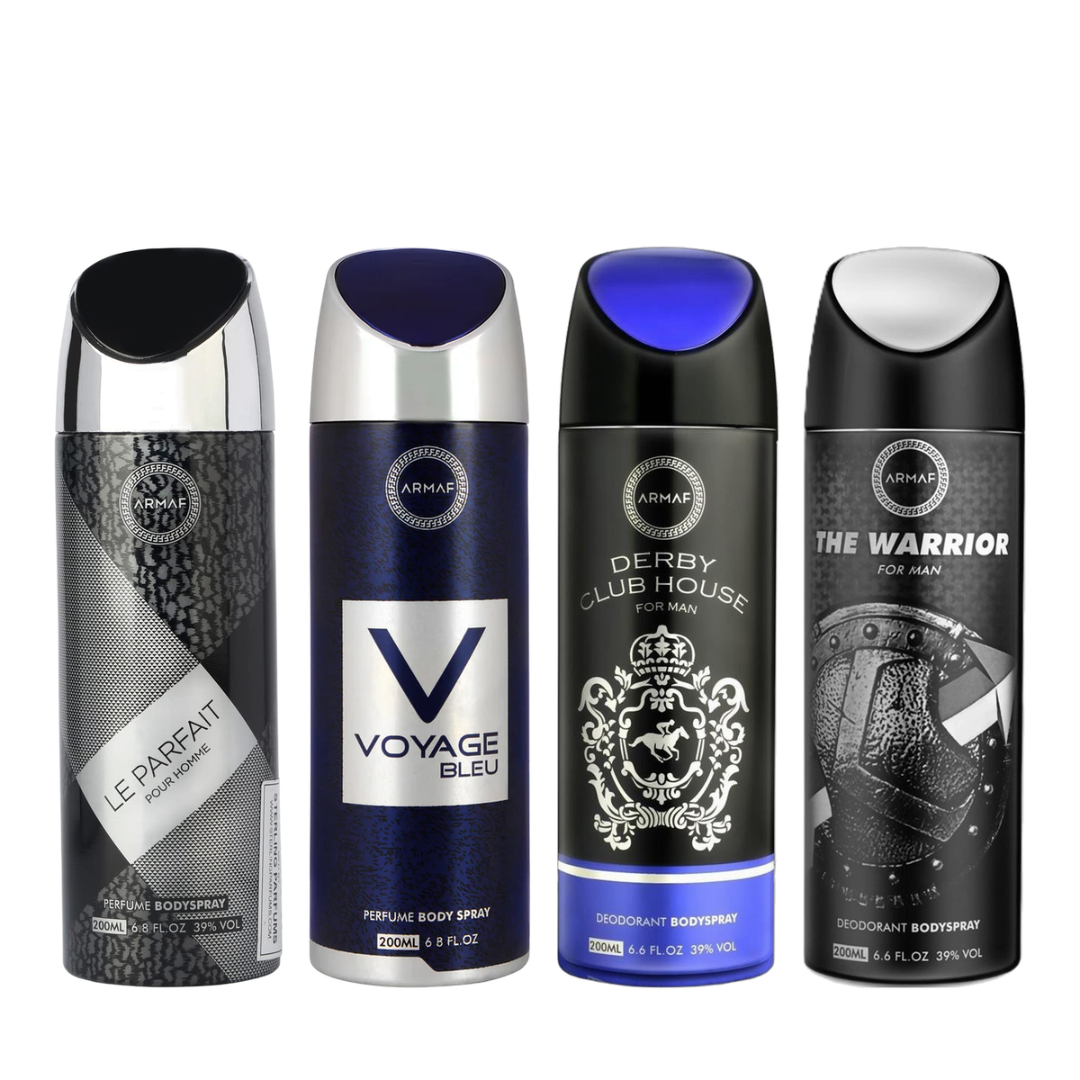 Le Parfait, Voyage Blue, Derby Club House & The Warrior Deodorant Bundel