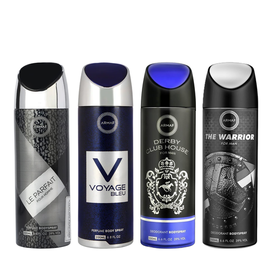 Le Parfait, Voyage Blue, Derby Club House & The Warrior Deodorant Bundel