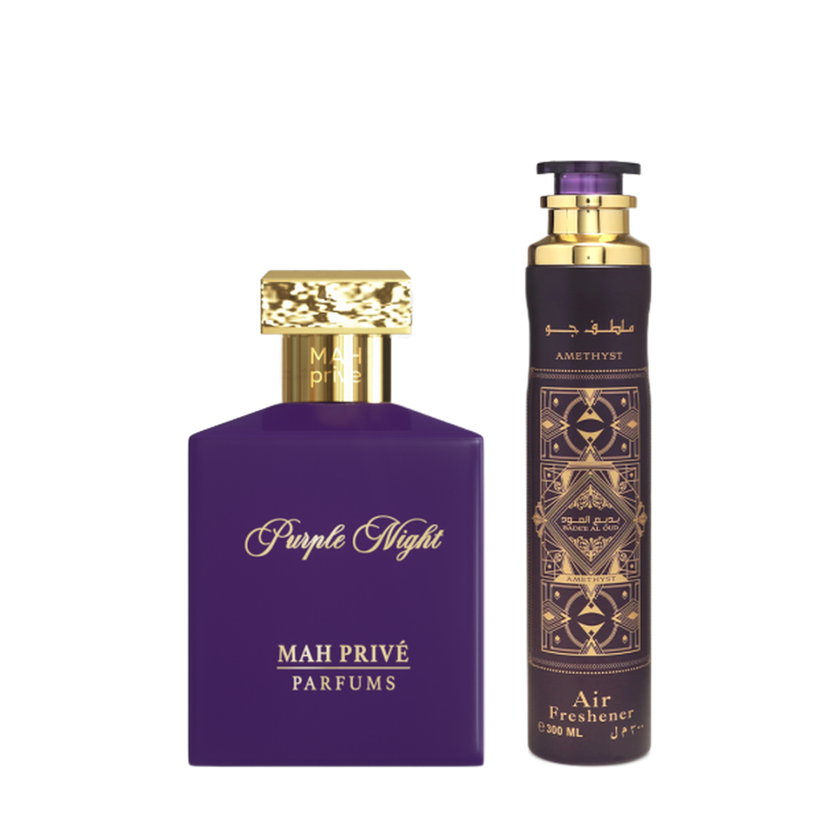 Purple Night & Bade'e Al Oud Amethyst Huisspray Bundel